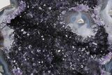 Top Quality, Purple Amethyst Geode - Blue Agate Rind #221139-4